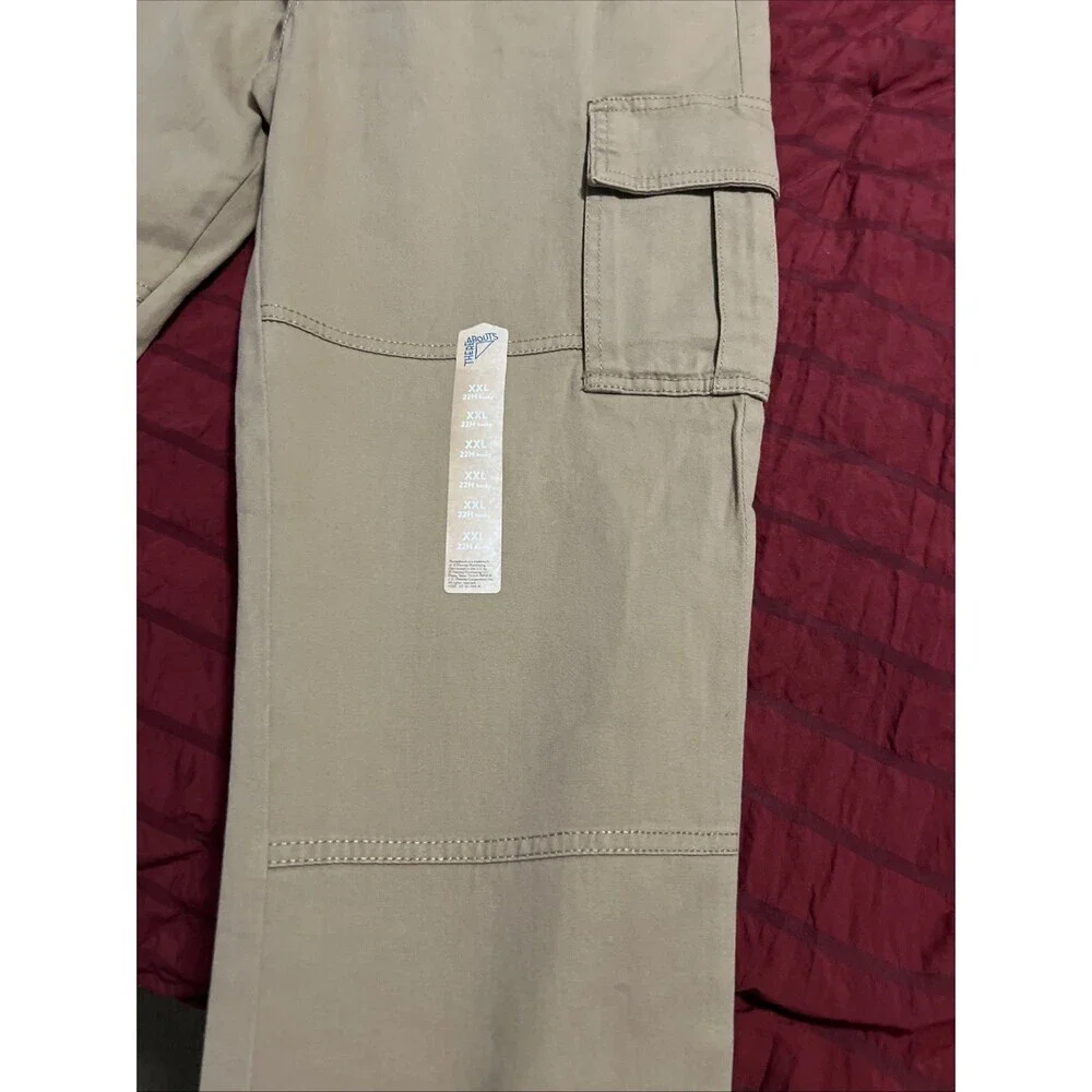 NWT!! THEREABOUTS Flex Tapered Cargo Pants Boy XXL 22H Husky Pull-On Drawstring